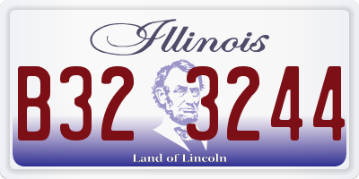 IL license plate B323244