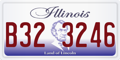 IL license plate B323246