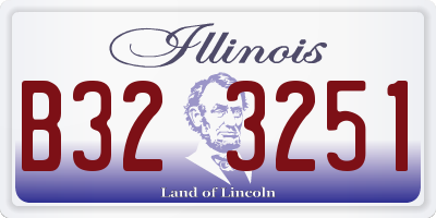 IL license plate B323251