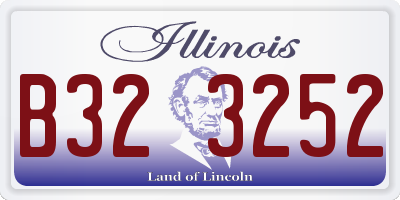 IL license plate B323252