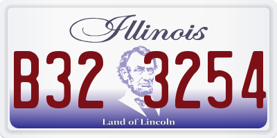 IL license plate B323254