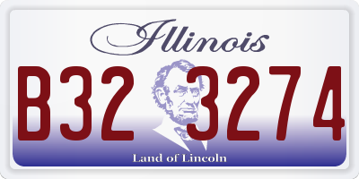 IL license plate B323274