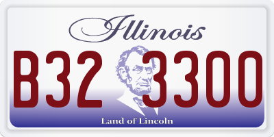 IL license plate B323300