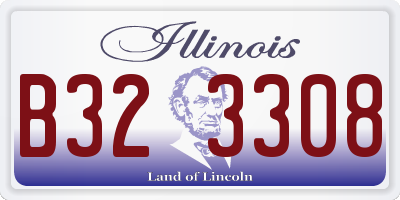 IL license plate B323308