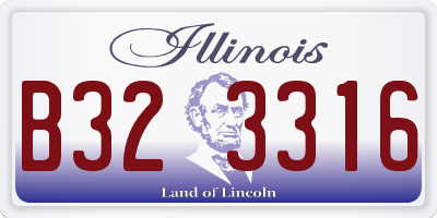 IL license plate B323316