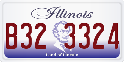 IL license plate B323324