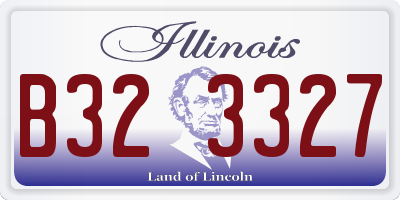 IL license plate B323327