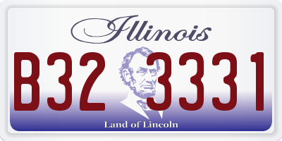 IL license plate B323331