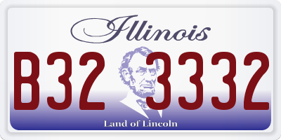 IL license plate B323332