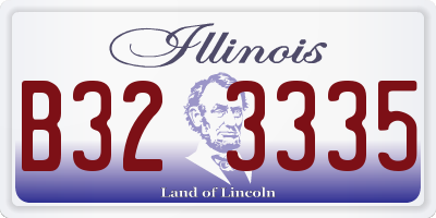 IL license plate B323335