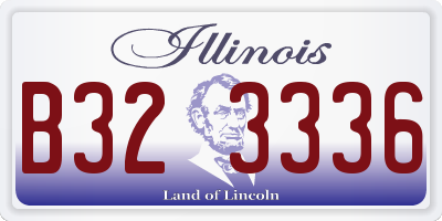 IL license plate B323336