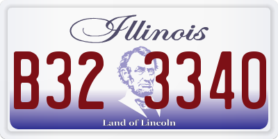 IL license plate B323340