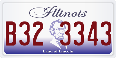 IL license plate B323343