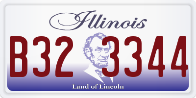 IL license plate B323344