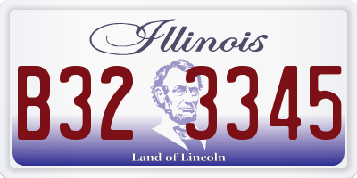 IL license plate B323345