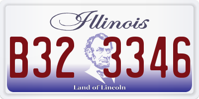 IL license plate B323346