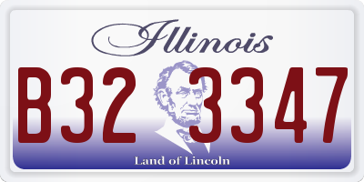 IL license plate B323347