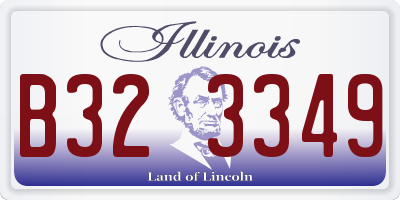 IL license plate B323349