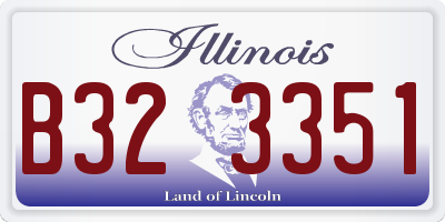 IL license plate B323351