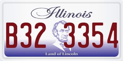 IL license plate B323354