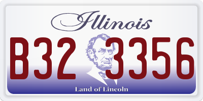 IL license plate B323356
