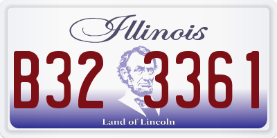 IL license plate B323361