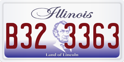 IL license plate B323363