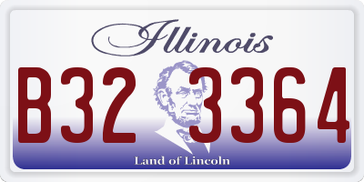 IL license plate B323364