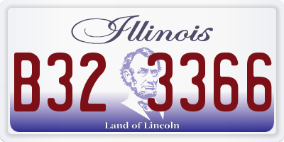 IL license plate B323366
