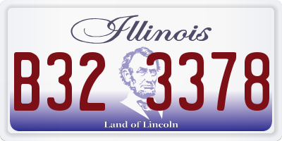 IL license plate B323378
