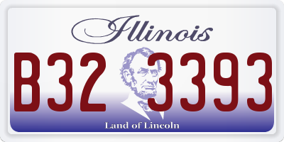 IL license plate B323393