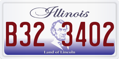 IL license plate B323402