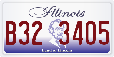 IL license plate B323405