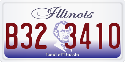 IL license plate B323410