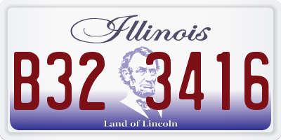 IL license plate B323416