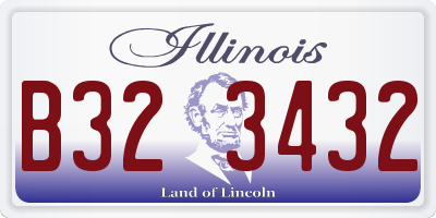 IL license plate B323432