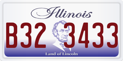 IL license plate B323433