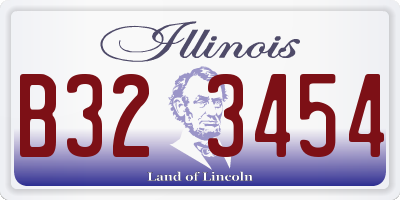 IL license plate B323454