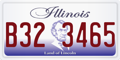 IL license plate B323465
