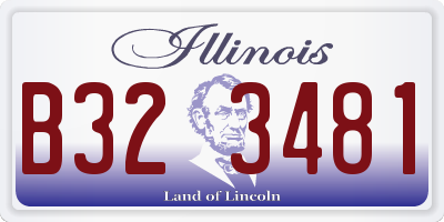IL license plate B323481