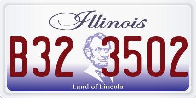 IL license plate B323502