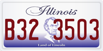 IL license plate B323503