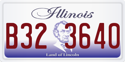 IL license plate B323640