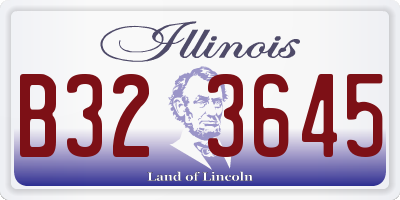 IL license plate B323645