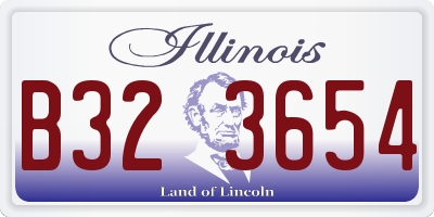 IL license plate B323654
