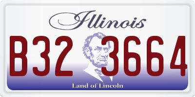 IL license plate B323664