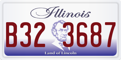 IL license plate B323687