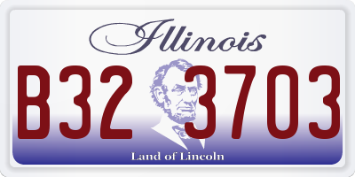 IL license plate B323703