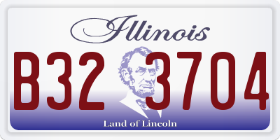 IL license plate B323704