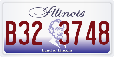 IL license plate B323748